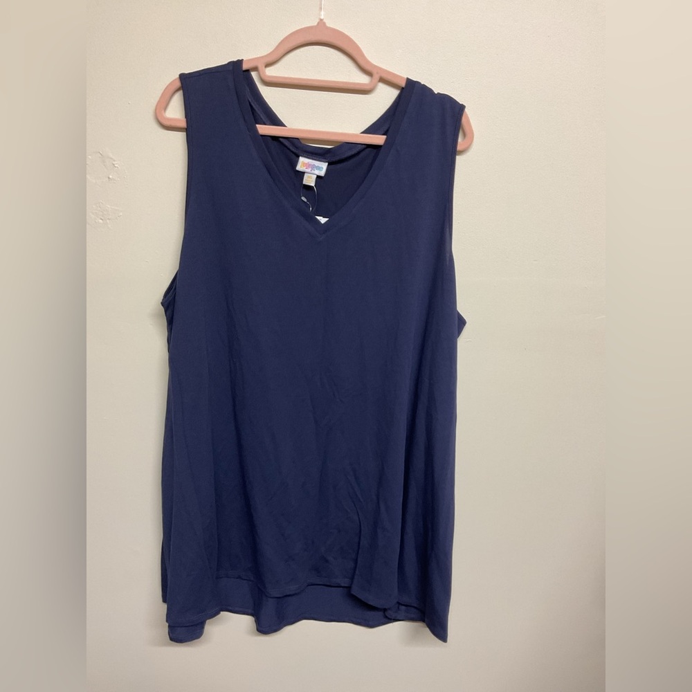 LuLaRoe Navy V-Neck Sleeveless Tank